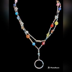Beaded Lanyard w/magnetic closure